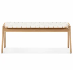 Ławka Dębowa Klupa 120 Cm Biała Gazzda