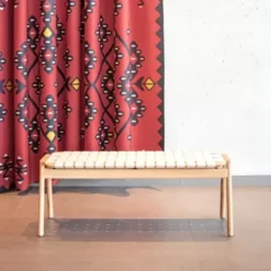 Ławka Dębowa Klupa 120 Cm Biała Gazzda