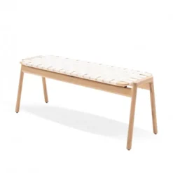 Ławka Dębowa Klupa 120 Cm Biała Gazzda