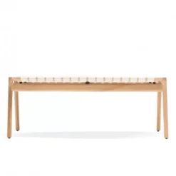 Ławka Dębowa Klupa 120 Cm Biała Gazzda