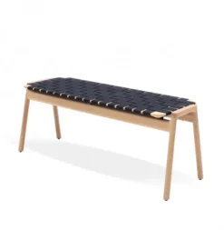 Ławka Dębowa Klupa 120 Cm Czarna Gazzda
