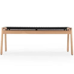 Ławka Dębowa Klupa 120 Cm Czarny Paper Cord Gazzda