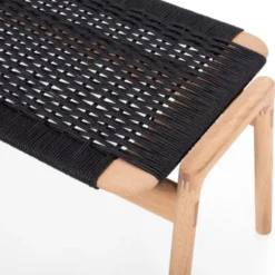 Ławka Dębowa Klupa 120 Cm Czarny Paper Cord Gazzda