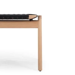 Ławka Dębowa Klupa 120 Cm Czarny Paper Cord Gazzda