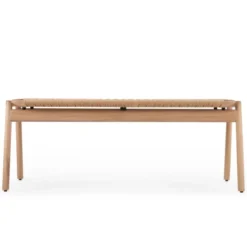 Ławka Dębowa Klupa 120 Cm Naturalny Paper Cord Gazzda