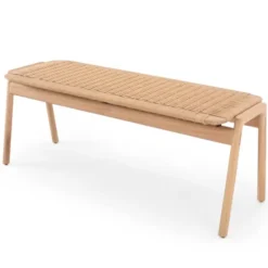 Ławka Dębowa Klupa 120 Cm Naturalny Paper Cord Gazzda