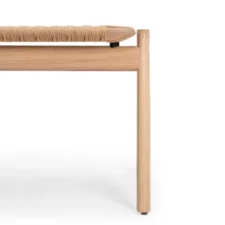 Ławka Dębowa Klupa 120 Cm Naturalny Paper Cord Gazzda