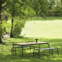 Ławka Ogrodowa Vig Czarna Normann Copenhagen