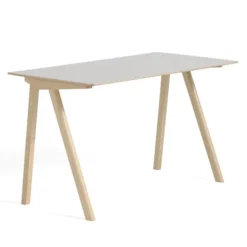 Biurko Cph90 Naturalny Dąb - Białe Linoleum Hay
