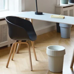 Biurko Cph90 Naturalny Dąb - Białe Linoleum Hay