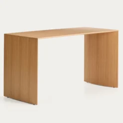 Biurko Litto Z Forniru Dębowego Kave Home
