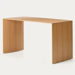 Biurko Litto Z Forniru Dębowego Kave Home