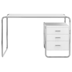 Biurko S 285/2 Z Szufladami Białe Thonet