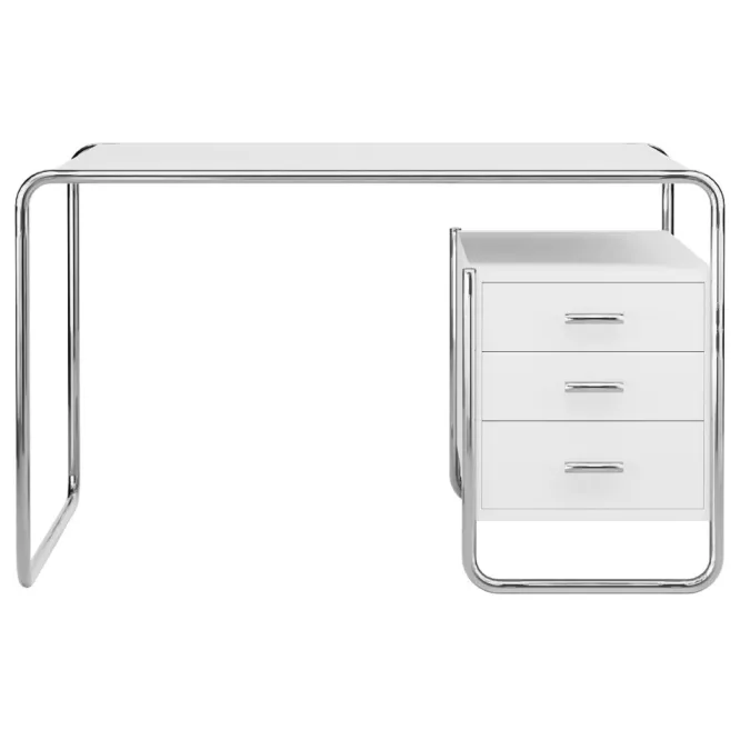Biurko S 285/2 Z Szufladami Białe Thonet