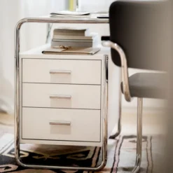 Biurko S 285/2 Z Szufladami Białe Thonet