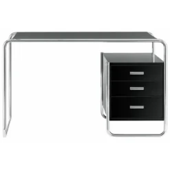 Biurko S 285/2 Z Szufladami Czarne Thonet