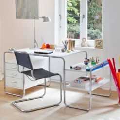 Biurko S 285/2 Z Szufladami Czarne Thonet