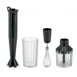 Blender Ręczny Plisse Z Akcesoriami Czarny Alessi