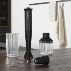 Blender Ręczny Plisse Z Akcesoriami Czarny Alessi