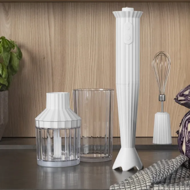 Blender Ręczny Plisse Z Akcesoriami Biały Alessi