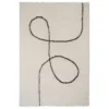Dywan Astral Spiral Czarny Linie Design