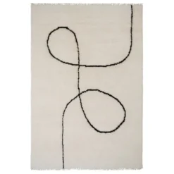 Dywan Astral Spiral Czarny Linie Design
