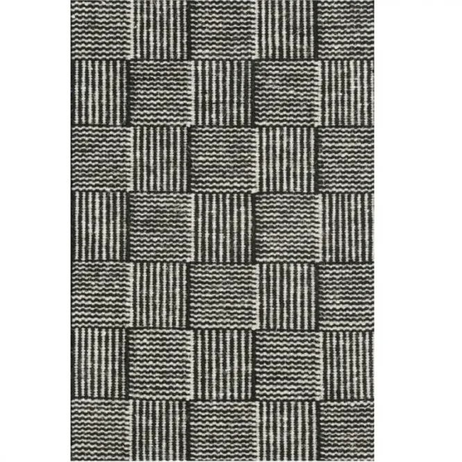 Dywan Chess Czarny Linie Design