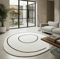 Dywan Loop Ivory Okrągły 250 Cm Carpet Decor