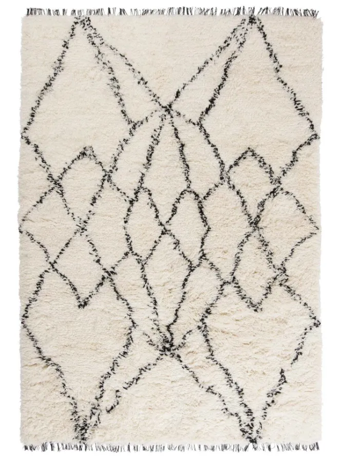 Dywan Ruffle Czarny 170 X 240 Linie Design