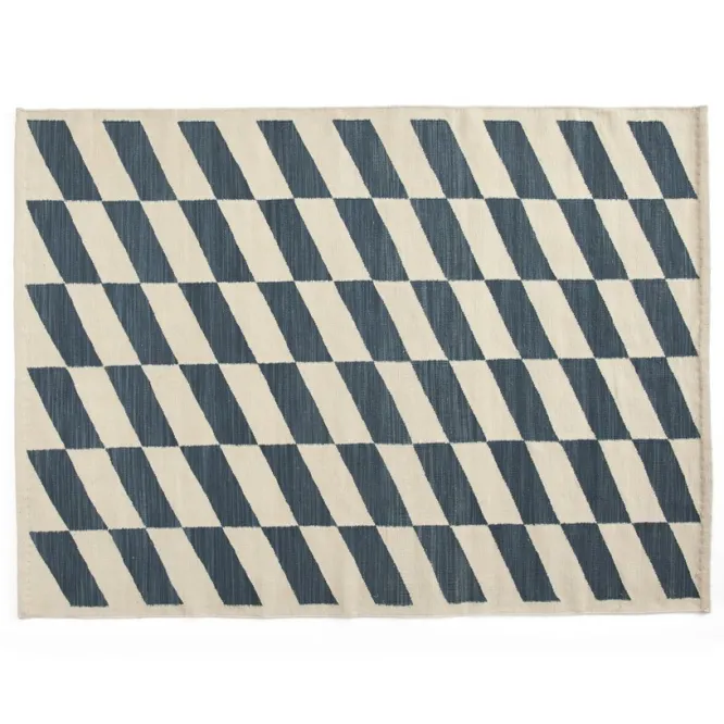 Dywan Shift Kelim 140X200 Cm Niebieski Hay