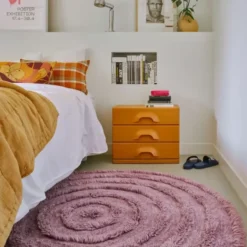 Dywan Wełniany Round Liliowy Hkliving