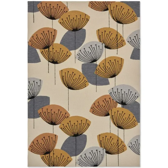 Dywan Zewnętrzny Dandelion Clocks Ochre Silver Sanderson