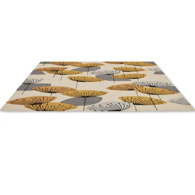 Dywan Zewnętrzny Dandelion Clocks Ochre Silver Sanderson