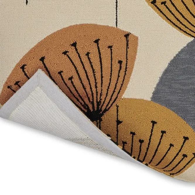 Dywan Zewnętrzny Dandelion Clocks Ochre Silver Sanderson