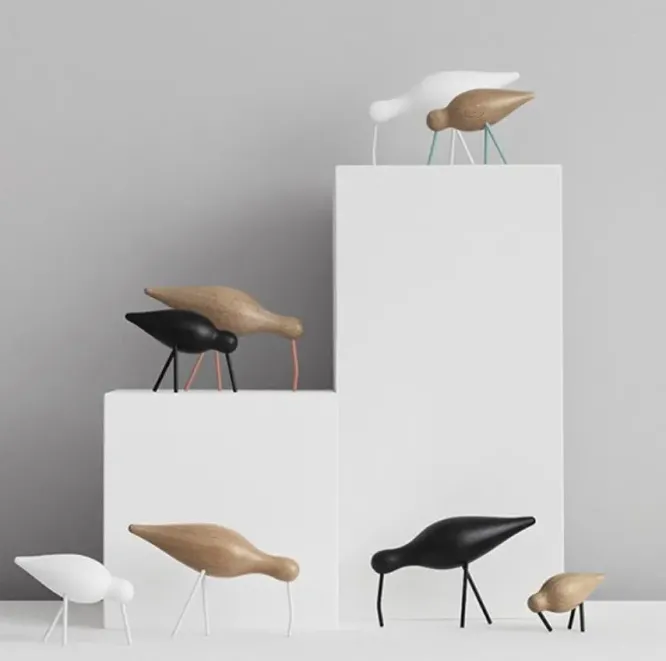 Figurka Dekoracyjna Shorebird Średnia Biała Normann Copenhagen