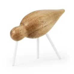 Figurka Dekoracyjna Shorebird Średnia Biała-Dąb Normann Copenhagen