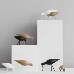 Figurka Dekoracyjna Shorebird Średnia Biała-Dąb Normann Copenhagen
