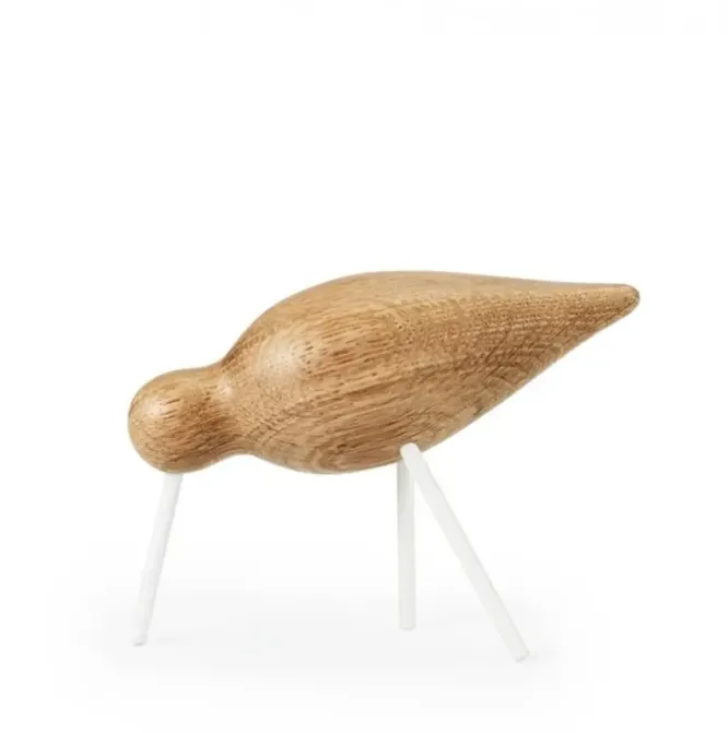 Figurka Dekoracyjna Shorebird Średnia Biała-Dąb Normann Copenhagen