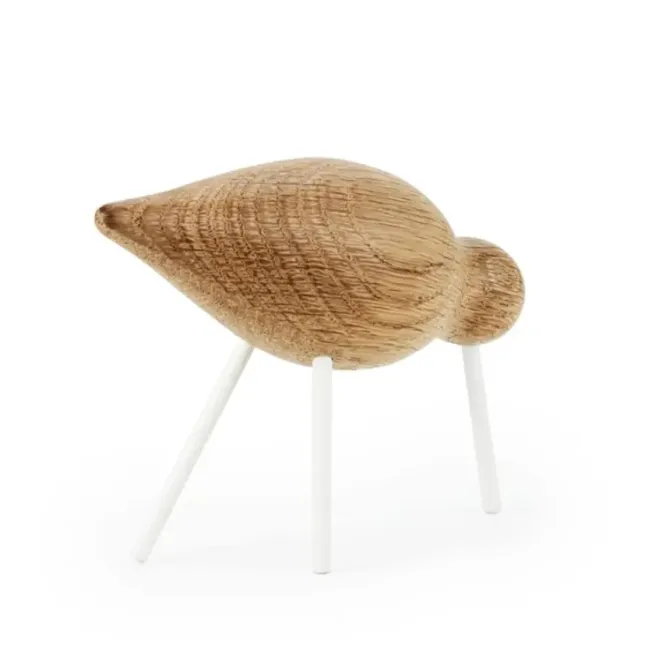 Figurka Dekoracyjna Shorebird Średnia Biała-Dąb Normann Copenhagen