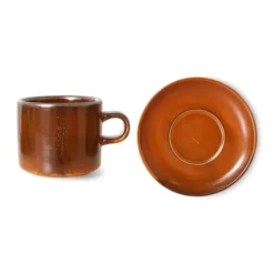 Filiżanka Ze Spodkiem Chef Ceramics Pomarańczowa Hkliving