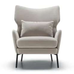 Fotel Alex Classic Velvet Light Grey Sits