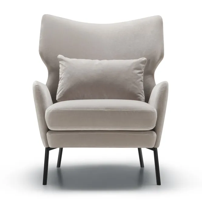 Fotel Alex Classic Velvet Light Grey Sits