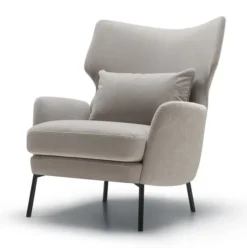 Fotel Alex Classic Velvet Light Grey Sits