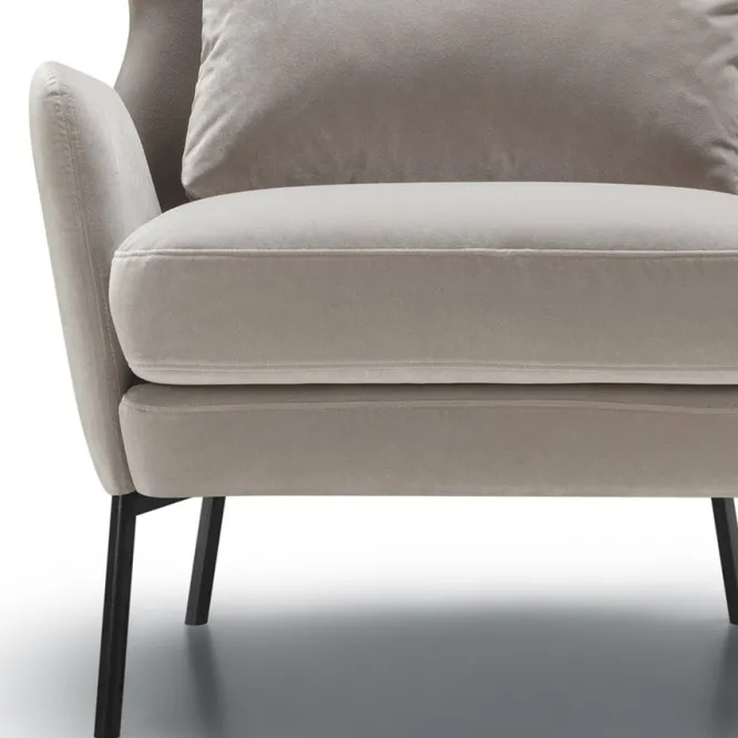 Fotel Alex Classic Velvet Light Grey Sits