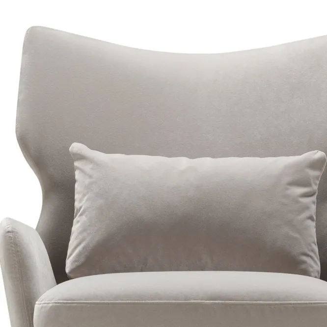 Fotel Alex Classic Velvet Light Grey Sits