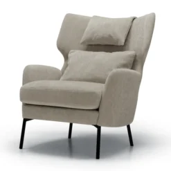 Fotel Alex Z Zagłówkiem Atropa Grey Beige Sits