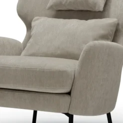 Fotel Alex Z Zagłówkiem Atropa Grey Beige Sits