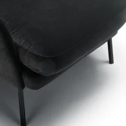 Fotel Alex Z Zagłówkiem Classic Velvet Anthracite Sits