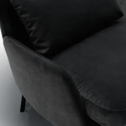 Fotel Alex Z Zagłówkiem Classic Velvet Anthracite Sits