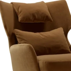 Fotel Alex Z Zagłówkiem Classic Velvet Teddy Brown Sits